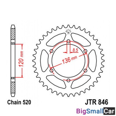 Звезда ведомая JT JTR846.45 - купить Ахтарском