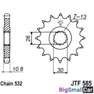 Звезда ведущая JT JTF585.17 - купить Ахтарском