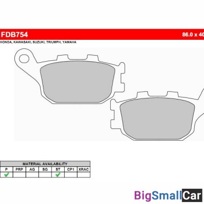Тормозные колодки FERODO FDB754P - купить Ахтарском