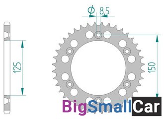 Звезда ведомая AFAM 72304-52 аллюминий (JTR897.52) - купить Ахтарском