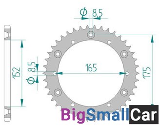 Звезда ведомая AFAM 12500-44 (JTR853.44) - купить Ахтарском