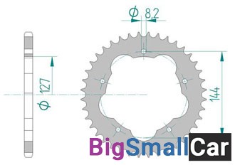 Звезда ведомая AFAM 50607-38 (JTA752.38) 520 - купить Ахтарском