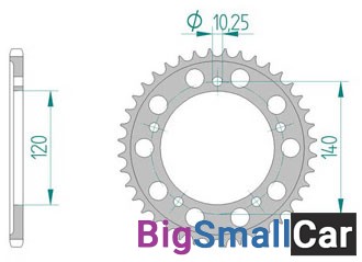 Звезда ведомая AFAM 15605-38 аллюминий (JTR1793.38) - купить Ахтарском