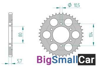 Звезда ведомая AFAM 17610-41 аллюминий (JTR1489.41) - купить Ахтарском