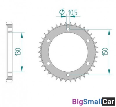 Звезда ведомая AFAM 12802-47 (JTR866.47) - купить Ахтарском