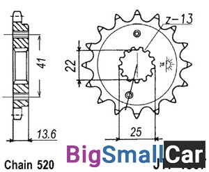 Звезда ведущая JT JTF1307.15RB - купить Ахтарском