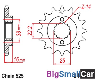 Звезда ведущая JT JTF740.15 - купить Ахтарском