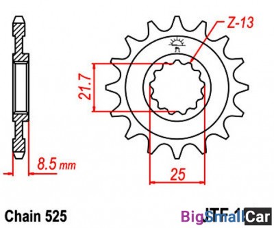 Звезда ведущая JT JTF1537.15RB - купить Ахтарском