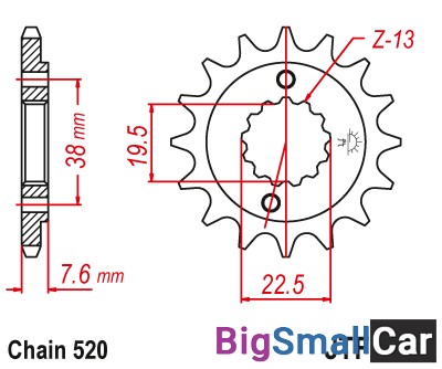 Звезда ведущая JT JTF1401.14 - купить Ахтарском